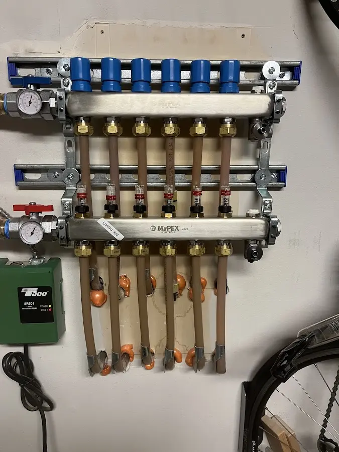 Plumber performing Gas Line Installation at a residential property in Breckenridge